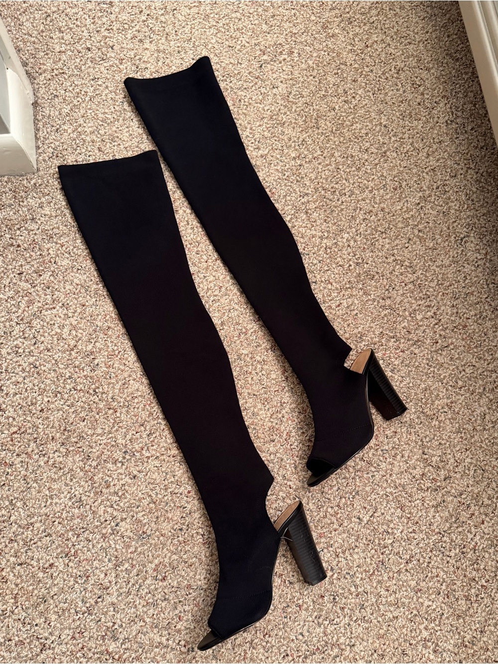 Express Over The Knee Open Toe Boots